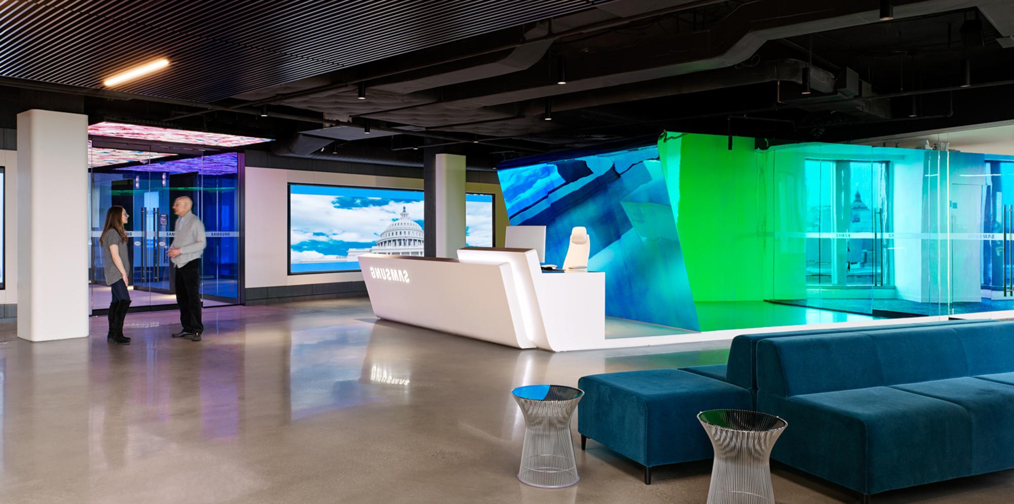 Reception inside Samsung Solutions Center